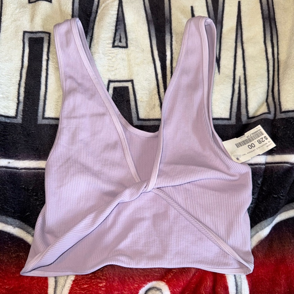 Size Small Lilac Twist Front Crop Top